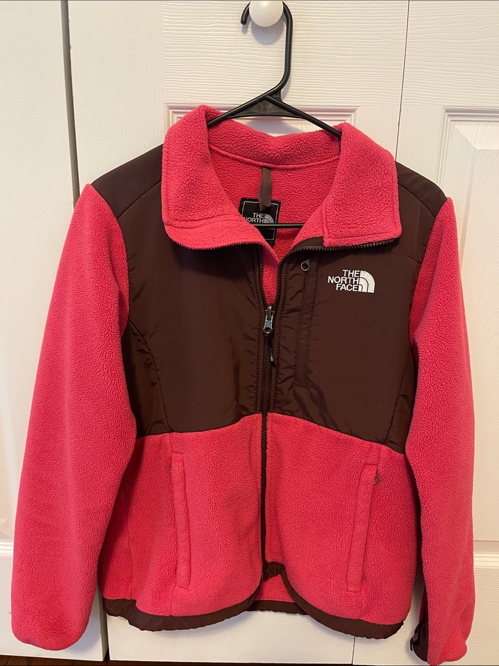 The North Face Pink Fleece Jacket with Brown Panels - Kids